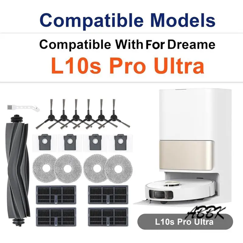 ABBK-аксессуары для робота-пылесоса Dreame L10s Pro Ultra, запасные части, основная боковая щетка, фильтр Hepa, мешок для пыли, накладка для швабры
ABBK-аксессуары для робота-пылесоса Dreame L10s Pro Ultra, запасные части, основная боковая щетка, фильтр Hepa, мешок для пыли, накладка для швабры
