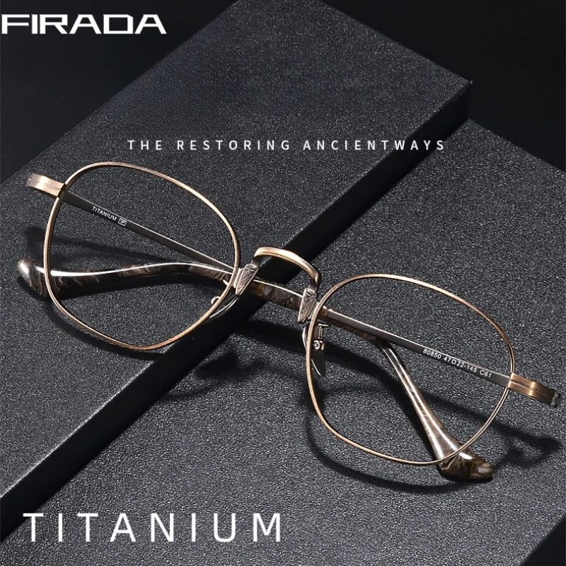 FIRADA Fashion Comfortable Glasses 2024 Retro Pure Titanium Eyewear Optical Prescription Eyeglasses Frame For Men Women 80850-C
FIRADA Fashion Comfortable Glasses 2024 Retro Pure Titanium Eyewear Optical Prescription Eyeglasses Frame For Men Women 80850-C