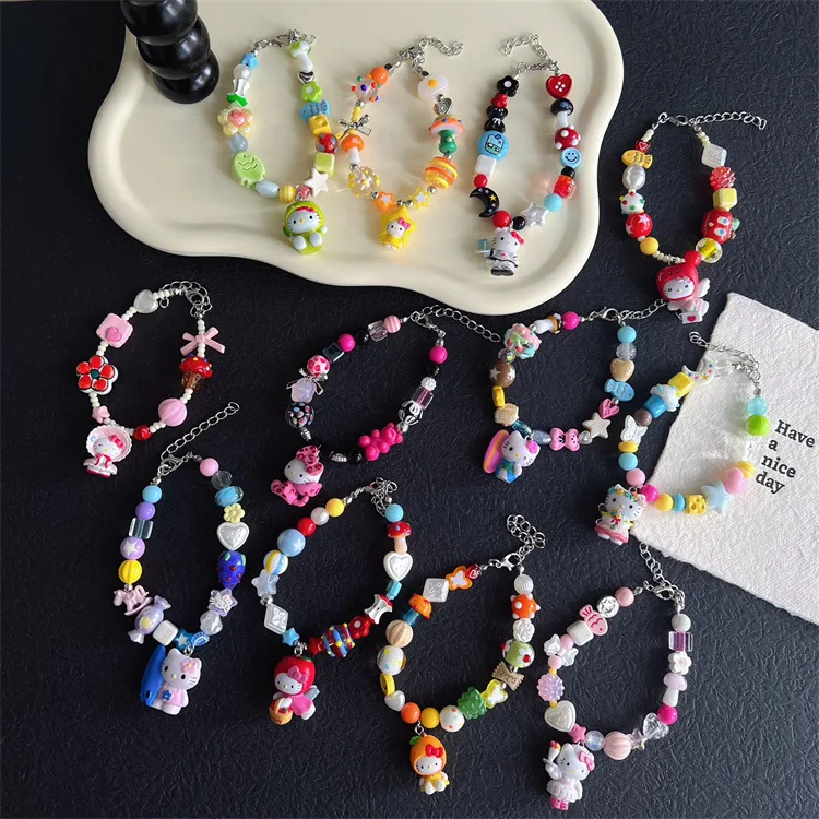Anime Hello Kitty Sweet Beaded Bracelet Cartoon Resin Alloy Kt Cute Gift Bestie Dopamine Girl Bracelets Makeup Accessory Gifts
Anime Hello Kitty Sweet Beaded Bracelet Cartoon Resin Alloy Kt Cute Gift Bestie Dopamine Girl Bracelets Makeup Accessory Gifts