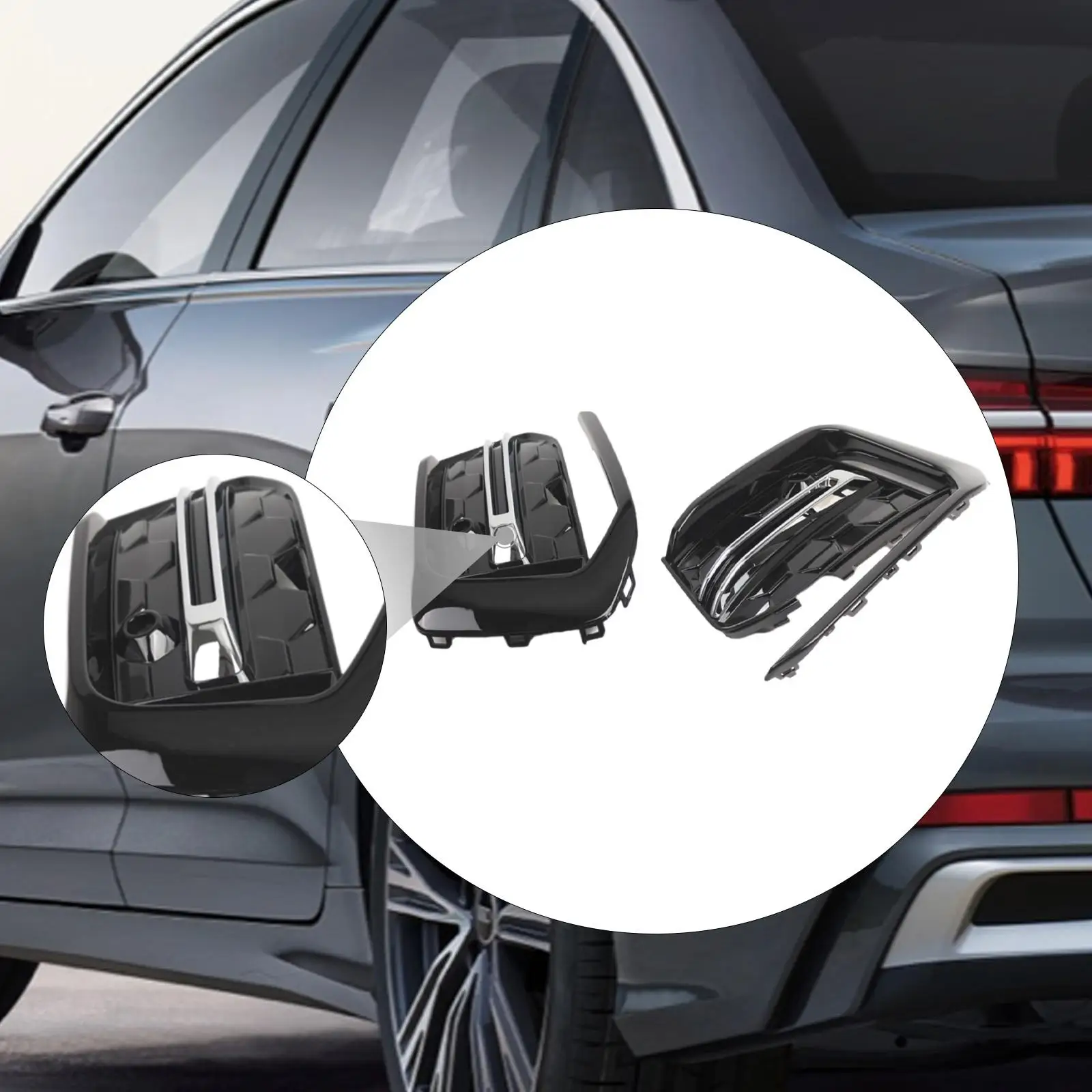 Front Fog Light Covers Right Left Lightweight Bright Black Trim Strip Fog Lamp Grille Lower Grille for Audi S-line C8 A6 S6
Front Fog Light Covers Right Left Lightweight Bright Black Trim Strip Fog Lamp Grille Lower Grille for Audi S-line C8 A6 S6