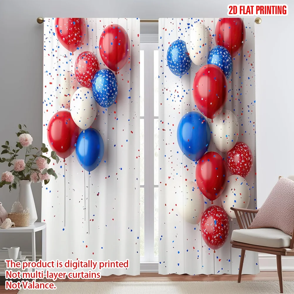 2D flat printing 2pcs Window Curtains Independence Day Balloons(1) Digital Printed Polyester Drapes Birthday Party for Photo
2D flat printing 2pcs Window Curtains Independence Day Balloons(1) Digital Printed Polyester Drapes Birthday Party for Photo