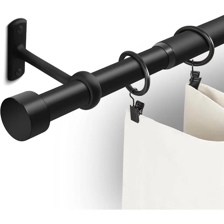 1 Inch Curtain Rods for Windows Extra Long 120 to 240 Inch Black Rustic Curtain Rod Set, Modern Design Drapery Rods with Bracket
1 Inch Curtain Rods for Windows Extra Long 120 to 240 Inch Black Rustic Curtain Rod Set, Modern Design Drapery Rods with Bracket
