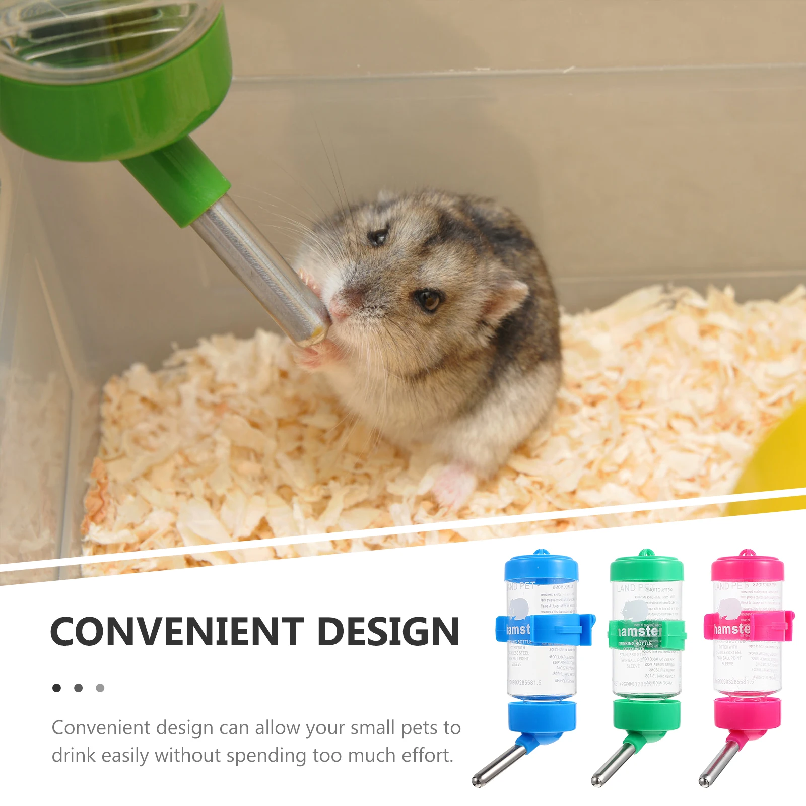 3pcs Pet Waterer Transparent Hamster Water Bottle No Leak Hanging Design For Small Animals Cage Chinchilla Supply
3pcs Pet Waterer Transparent Hamster Water Bottle No Leak Hanging Design For Small Animals Cage Chinchilla Supply
