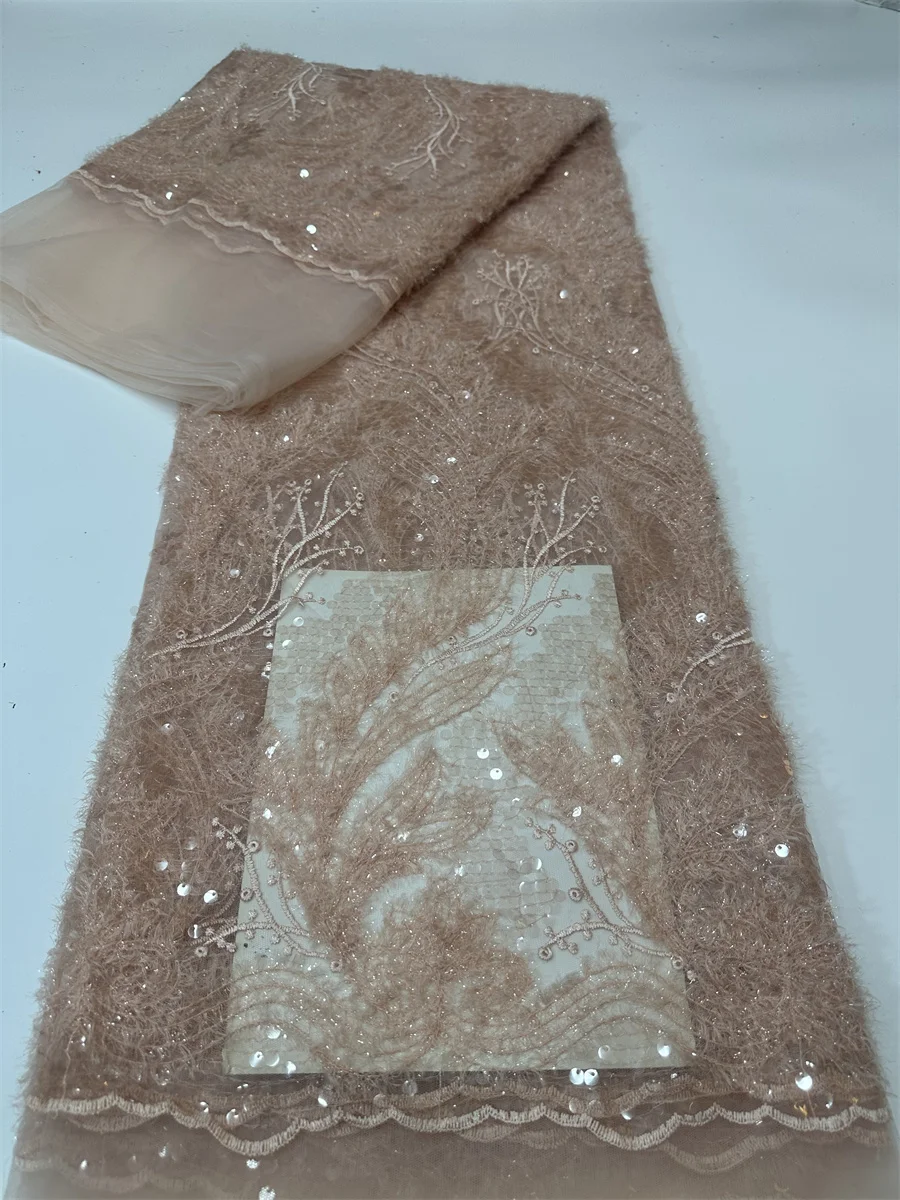 African Lace Fabric 2024 High Quality Mesh Lace Embroidered French Sequins Fabric For Sewing Evening Dress Women
African Lace Fabric 2024 High Quality Mesh Lace Embroidered French Sequins Fabric For Sewing Evening Dress Women