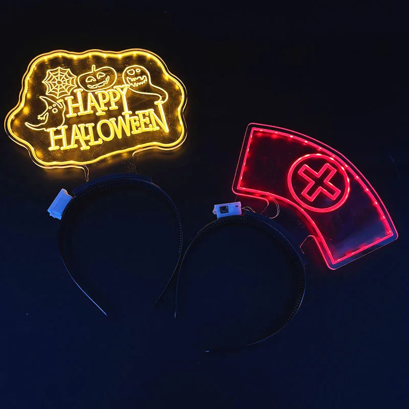 Happy Halloween Glowing Headband Men Women Luminous Headband Cosplay Headwear Head Accessories Photo Props
Happy Halloween Glowing Headband Men Women Luminous Headband Cosplay Headwear Head Accessories Photo Props