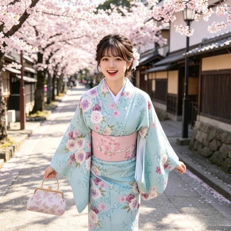 Retro Improved Traditional Japanese Kimono Yukata For Girls, Elegant Outfit For Studio Portrait Photography And Casual Wear
Retro Improved Traditional Japanese Kimono Yukata For Girls, Elegant Outfit For Studio Portrait Photography And Casual Wear