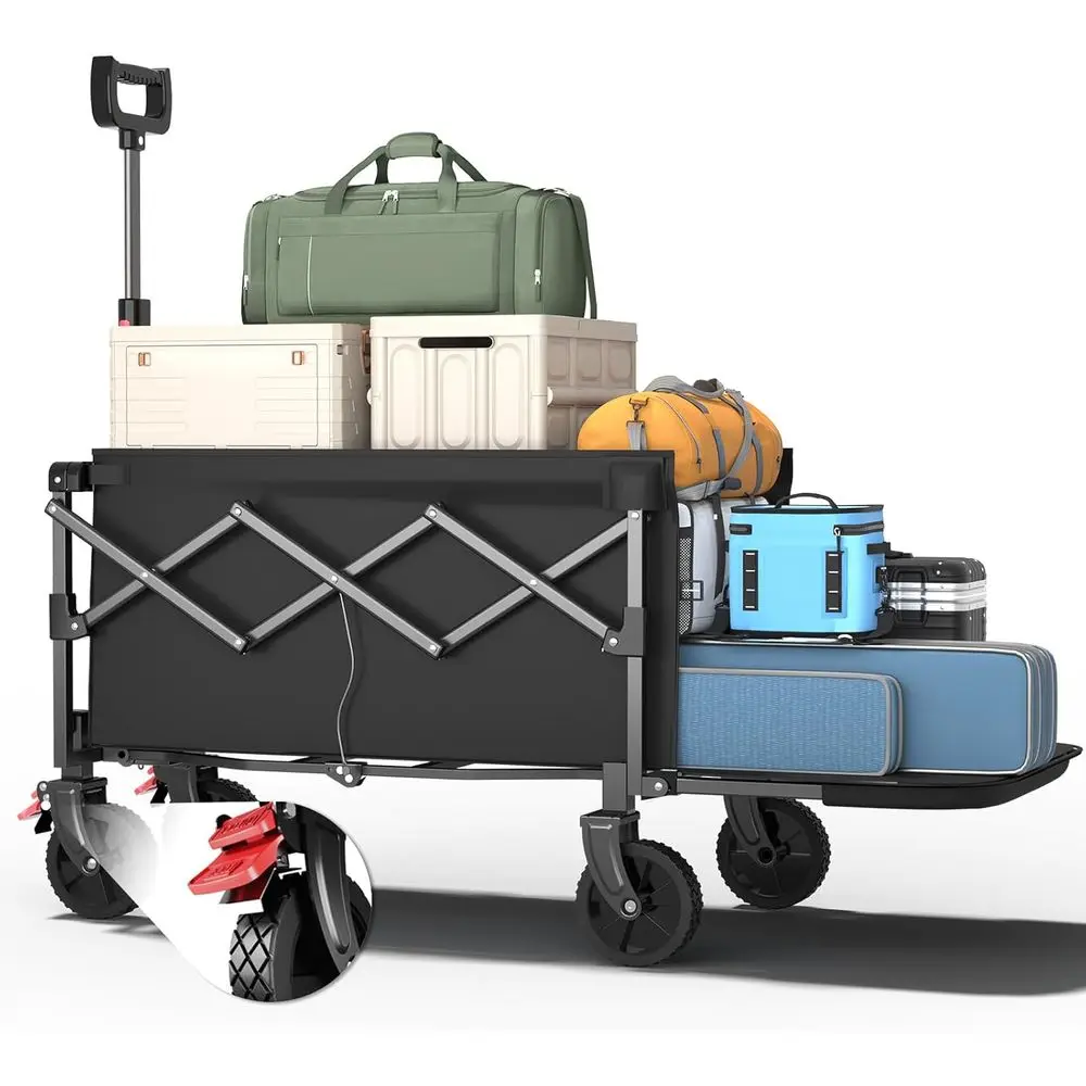 Collapsible Wagon, Oldable Wagons with Extended 40 L, Holding Wagon with Tailgate, Portable Lightweight Utility Wagons for Groce
Collapsible Wagon, Oldable Wagons with Extended 40 L, Holding Wagon with Tailgate, Portable Lightweight Utility Wagons for Groce