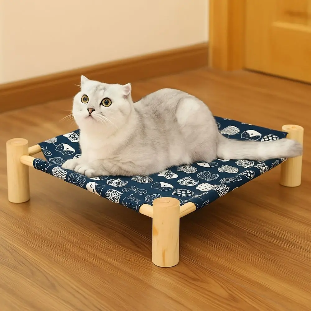 Moisture-proof Elevated Cat Bed Wooden Detachable Cat/Dog Hammock Portable Breathable Cat Mat Four Seasons Pets Furniture
Moisture-proof Elevated Cat Bed Wooden Detachable Cat/Dog Hammock Portable Breathable Cat Mat Four Seasons Pets Furniture