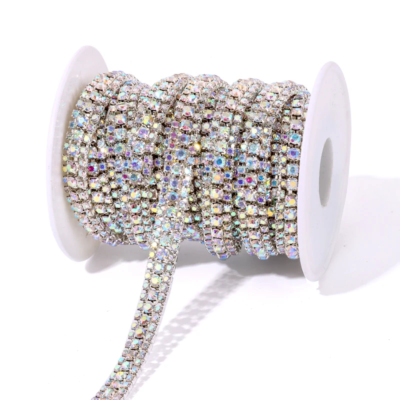 DUCRYSTARL 3Rows Glitter Glass Claw Chain Silver Base Glass rhinestone Chain Sew on/Glue on Rhinestone Ribbon DIY Shoes, bags
DUCRYSTARL 3Rows Glitter Glass Claw Chain Silver Base Glass rhinestone Chain Sew on/Glue on Rhinestone Ribbon DIY Shoes, bags
