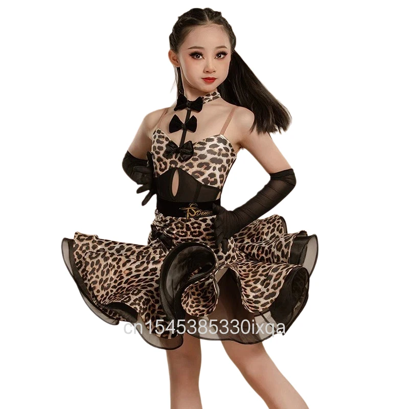 Latin Dance Dress, High-end Mesh Skirt, Leopard Print Suspender, Precisely Tango Women's Adult Stage Professional Clothing New
Latin Dance Dress, High-end Mesh Skirt, Leopard Print Suspender, Precisely Tango Women's Adult Stage Professional Clothing New