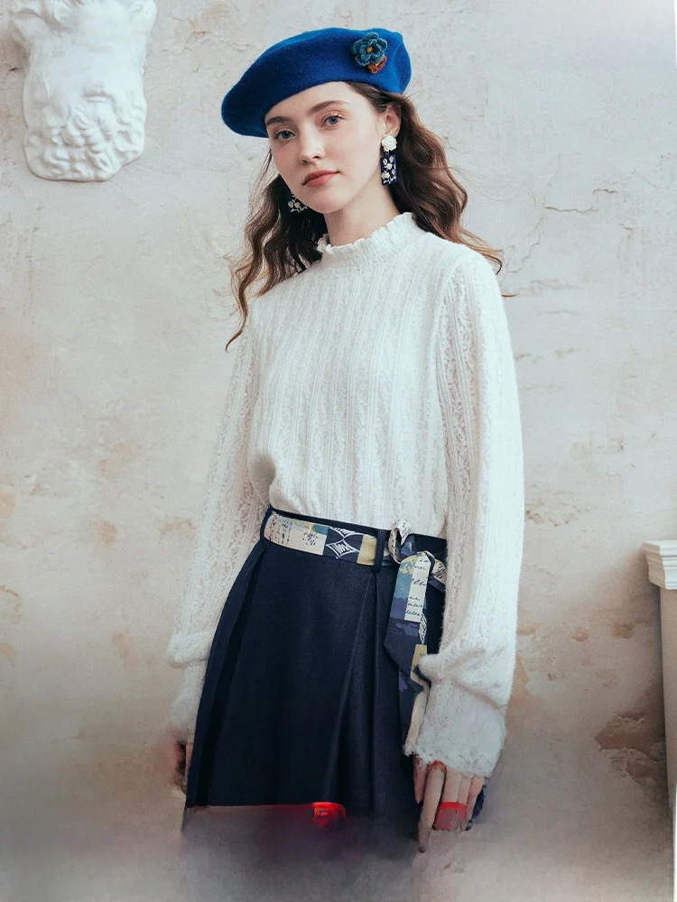 Two Tee Things Clouds Weave Drs Spring 2026 New Sle Women's Long Sve High Collar Lace Base irt Wooden Flounce
Two Tee Things Clouds Weave Drs Spring 2026 New Sle Women's Long Sve High Collar Lace Base irt Wooden Flounce