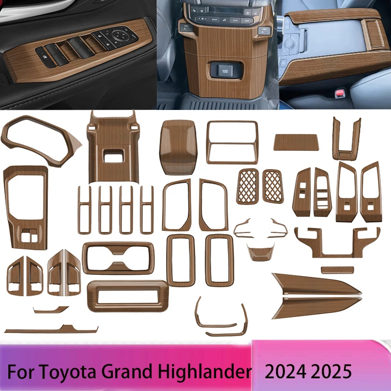 LHD for Toyota Grand Highlander 2024 2025 ABS Wood Window Rise Switch Gear Shift Panle Instrument Readlamp AC Vent Armest Cover
LHD for Toyota Grand Highlander 2024 2025 ABS Wood Window Rise Switch Gear Shift Panle Instrument Readlamp AC Vent Armest Cover