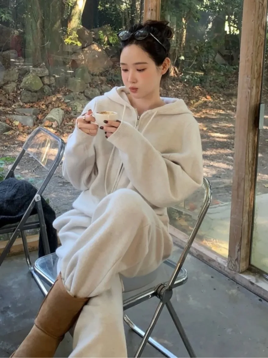 Fashionable Casual Women's Two-Piece Set High Waist Loose Fit Hoodie Jacket And Long Pants Winter Outfit Street Style
Fashionable Casual Women's Two-Piece Set High Waist Loose Fit Hoodie Jacket And Long Pants Winter Outfit Street Style