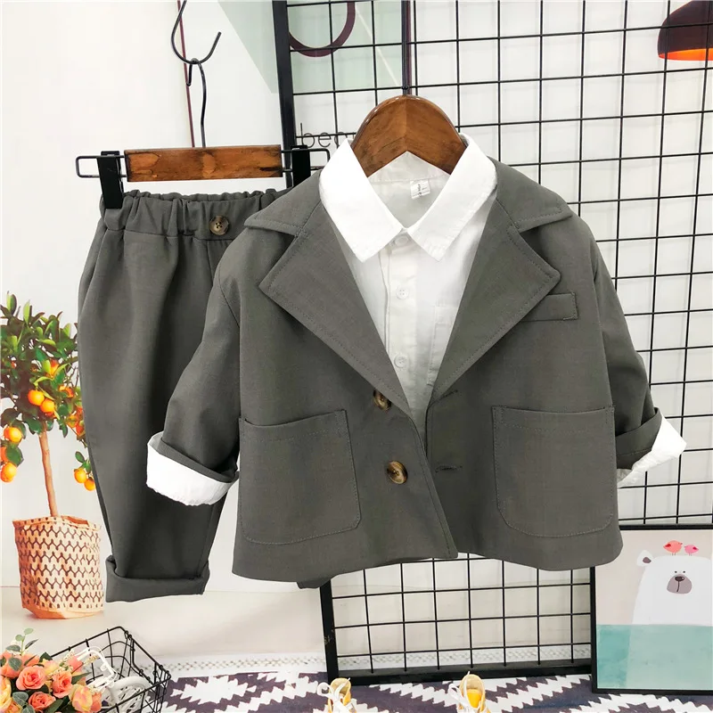 2024 autumn boys casual 2pcs cotton suit baby kids children clothing set coat+ pant
2024 autumn boys casual 2pcs cotton suit baby kids children clothing set coat+ pant
