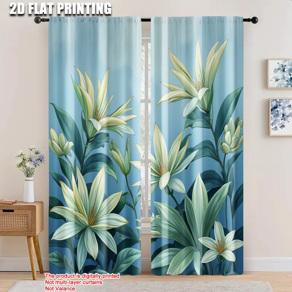2pcs, 2D flat printing Drapes turquoise palm leaf Durable Polyester,Without Electricity Birthday Party Suitable for Daily home
2pcs, 2D flat printing Drapes turquoise palm leaf Durable Polyester,Without Electricity Birthday Party Suitable for Daily home