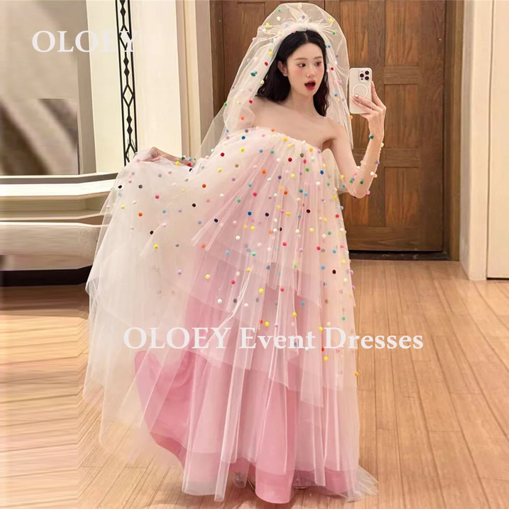 OLOEY Fairy Contrast Colored Prom Dresses Korean Photoshoot Strapless Women Wedding Party Gowns Sleeveless Soft Tulle Customized
OLOEY Fairy Contrast Colored Prom Dresses Korean Photoshoot Strapless Women Wedding Party Gowns Sleeveless Soft Tulle Customized