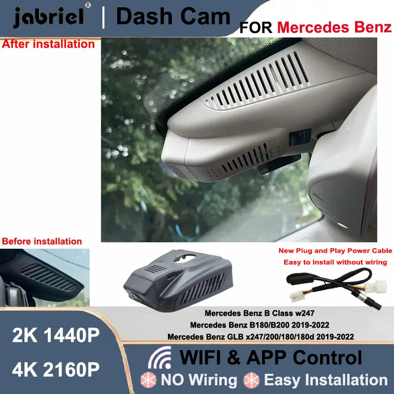Dash Cam 2K 4K Wifi Plug and Play Camera DVR for Mercedes Benz B Class w247 GLB x247 for Mercedes B180 B200 GLB 180 180d 200
Dash Cam 2K 4K Wifi Plug and Play Camera DVR for Mercedes Benz B Class w247 GLB x247 for Mercedes B180 B200 GLB 180 180d 200