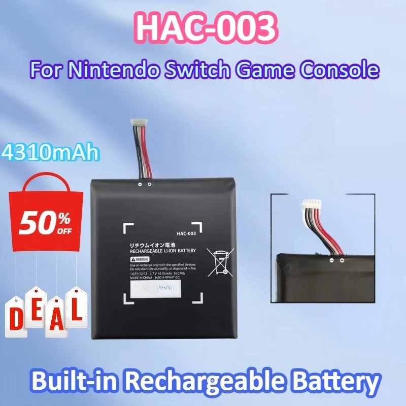 Brand New HAC-003 HAC 003 4310mAh Battery for Nintendo Switch 2017 Game Console HAC-001 Internal Upgrade High Quality Battery
Brand New HAC-003 HAC 003 4310mAh Battery for Nintendo Switch 2017 Game Console HAC-001 Internal Upgrade High Quality Battery
