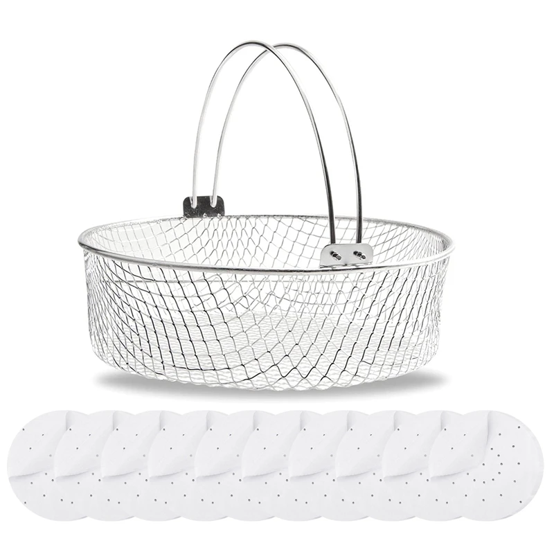 Корзина для фритюрницы для сетчатой пароварки для Ninja Foodi 6,5, 8Qt, корзина для фритюрницы, хрустящая корзина для фритюрницы с ручкой
Корзина для фритюрницы для сетчатой пароварки для Ninja Foodi 6,5, 8Qt, корзина для фритюрницы, хрустящая корзина для фритюрницы с ручкой