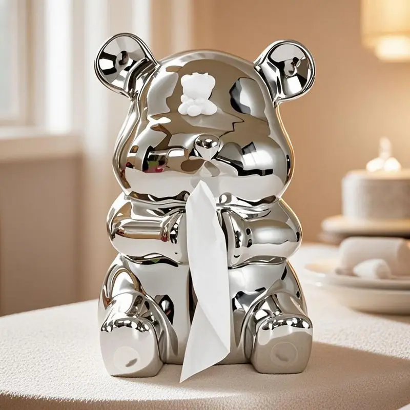 Creative Cute BearTissue Box Fashion Accessories,Ceramic Paper Box Ornaments,Home Living Room Foyer TissueBox Storage Decoration
Creative Cute BearTissue Box Fashion Accessories,Ceramic Paper Box Ornaments,Home Living Room Foyer TissueBox Storage Decoration