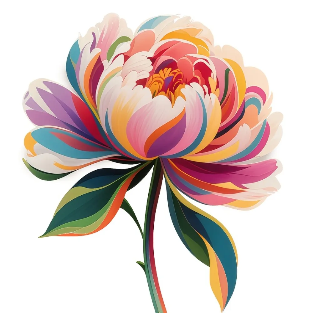 Large Peony Flower Sticker Removable Vinyl Decal with Pink White Green Blue Yellow Red Purple Turquoise Black & Glossy
Large Peony Flower Sticker Removable Vinyl Decal with Pink White Green Blue Yellow Red Purple Turquoise Black & Glossy