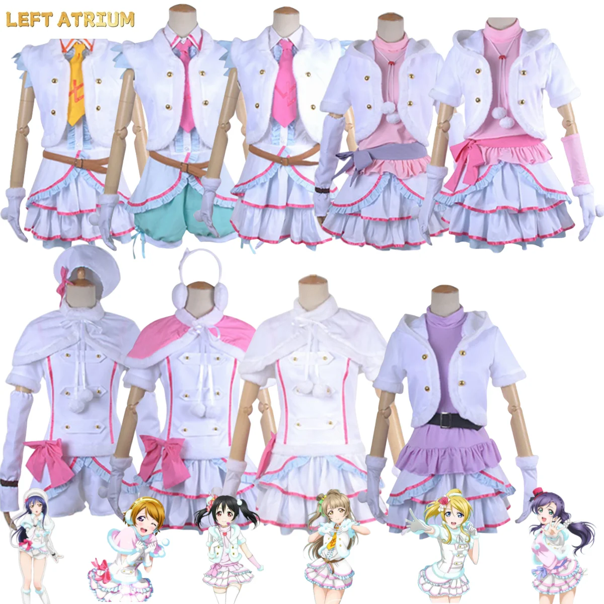Anime Lovelive Love Live Μ'S Snow Halation Kotori Minami Nico Yazawa Rin Hoshizora Cosplay Costume Winter Lolita Dress Cute Set
Anime Lovelive Love Live Μ'S Snow Halation Kotori Minami Nico Yazawa Rin Hoshizora Cosplay Costume Winter Lolita Dress Cute Set