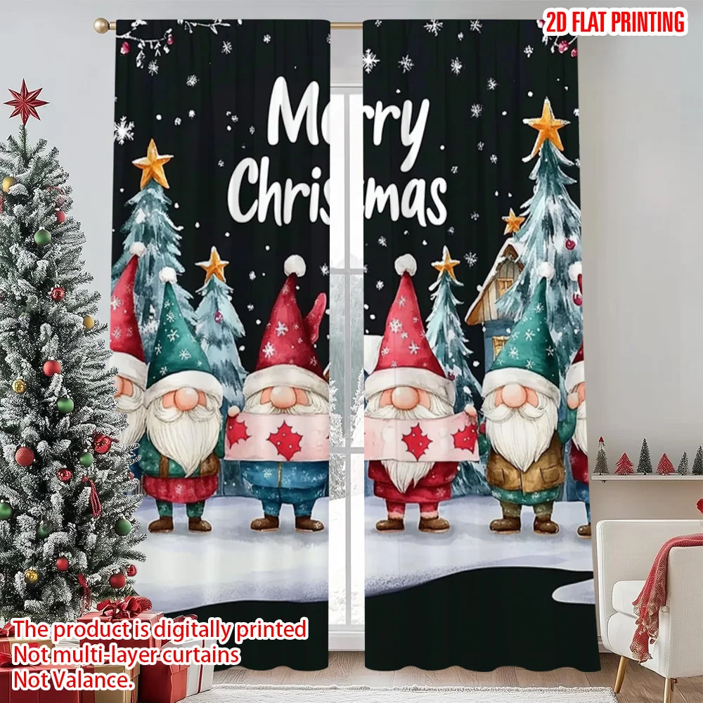 2pcs 2D flat printing Merry Christmas Popular Window Curtains Snowflakes_ Christmas trees_ pine trees and gnomes Machine
2pcs 2D flat printing Merry Christmas Popular Window Curtains Snowflakes_ Christmas trees_ pine trees and gnomes Machine