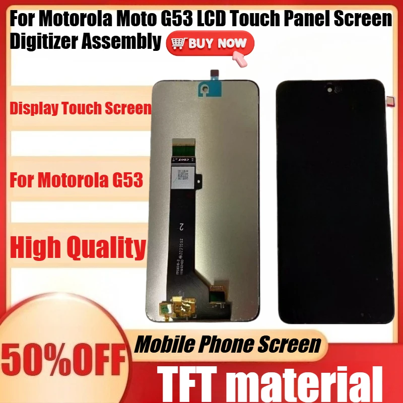 New TFT High Quality For Motorola Moto G53 LCD Touch Panel Screen Digitizer Assembly For Motorola G53 LCD Display
New TFT High Quality For Motorola Moto G53 LCD Touch Panel Screen Digitizer Assembly For Motorola G53 LCD Display
