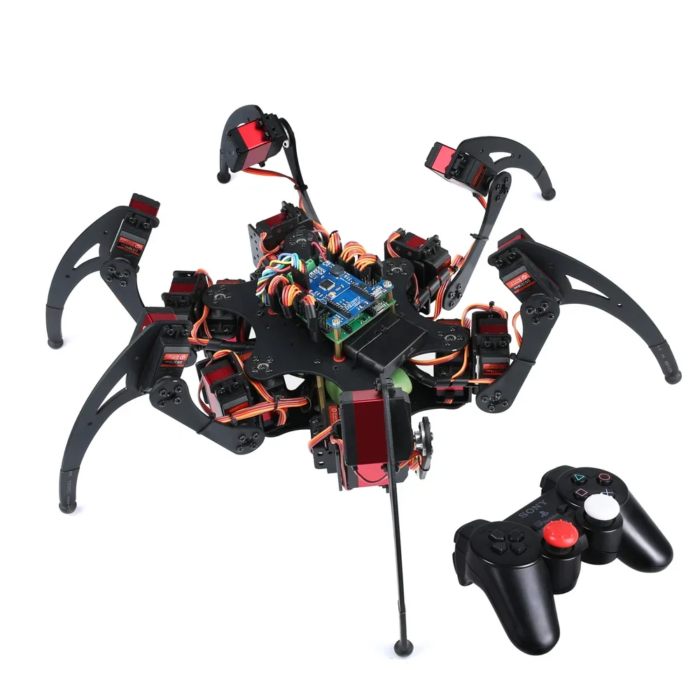 Hexapods Six-Legged Spider Crawling Robot with 32ch Controller PS2 Control and 25KG Metal Steering Gear YF6125 Digital Servo
Hexapods Six-Legged Spider Crawling Robot with 32ch Controller PS2 Control and 25KG Metal Steering Gear YF6125 Digital Servo
