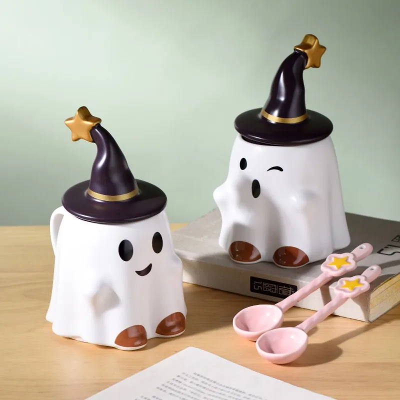 Halloween Gifts Ceramic Mug Cute Ghost Water Cup With Hat Shape Cover Cartoon Genie Mugs Coffee Cups 450ml Coffee Drinkware
Halloween Gifts Ceramic Mug Cute Ghost Water Cup With Hat Shape Cover Cartoon Genie Mugs Coffee Cups 450ml Coffee Drinkware