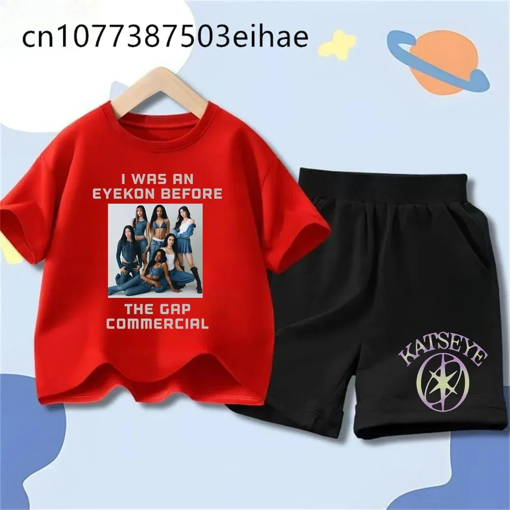 Katseye Girl Group Print Kids T-shirts Summer Round Neck Short Sleeve Children's Clothing Fashion Casual Shorts Set
Katseye Girl Group Print Kids T-shirts Summer Round Neck Short Sleeve Children's Clothing Fashion Casual Shorts Set