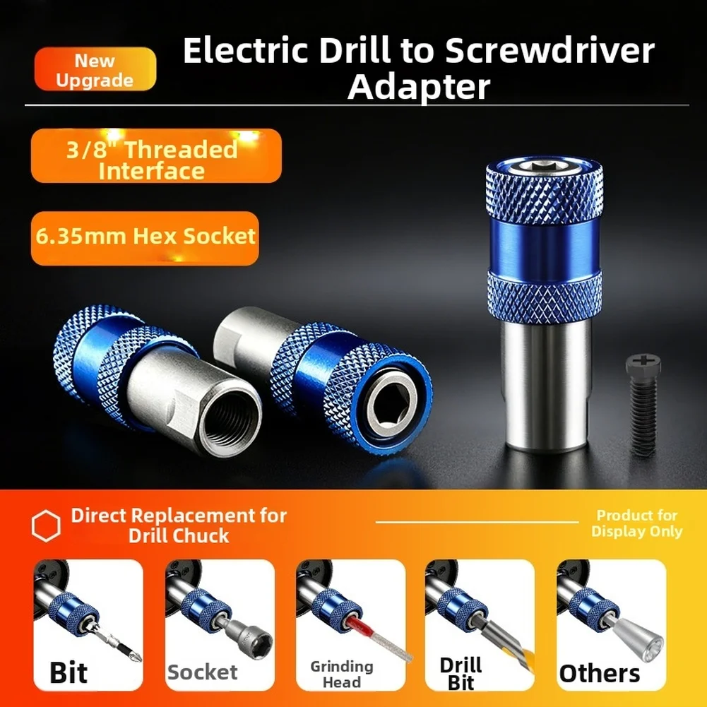 3/8 Hex Shank Quick Release Drill Adapter Self Locking For Screwdriver Bit Socket Conversion Power Tool Accessories
3/8 Hex Shank Quick Release Drill Adapter Self Locking For Screwdriver Bit Socket Conversion Power Tool Accessories