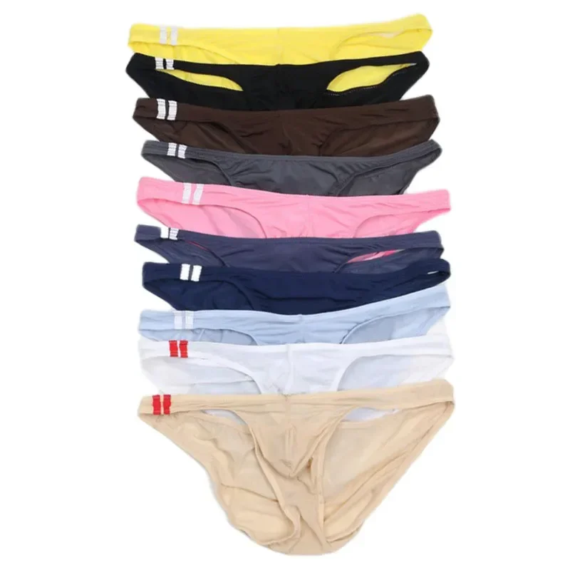 10PCS Men Briefs Ice Silk Ultra-thin Breathable Transparent Underpants Low Waist Sexy Panties Elastic Underwear
10PCS Men Briefs Ice Silk Ultra-thin Breathable Transparent Underpants Low Waist Sexy Panties Elastic Underwear