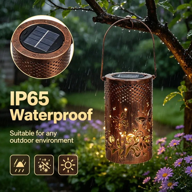 Butterfly Shadow Solar Lantern Outdoor LED Decor Light IP65 Waterproof Hanging Garden Light For Patio Walkway Decor
Butterfly Shadow Solar Lantern Outdoor LED Decor Light IP65 Waterproof Hanging Garden Light For Patio Walkway Decor