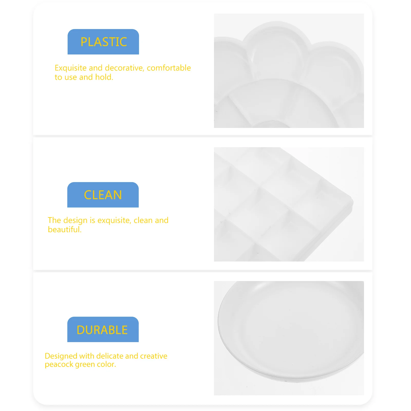 1Set Portable Paint Tray Plastic Pigment Mixing Plate Color Mixer Pallet for Oil Watercolor Gouache Painting Art Supplies 
1Set Portable Paint Tray Plastic Pigment Mixing Plate Color Mixer Pallet for Oil Watercolor Gouache Painting Art Supplies