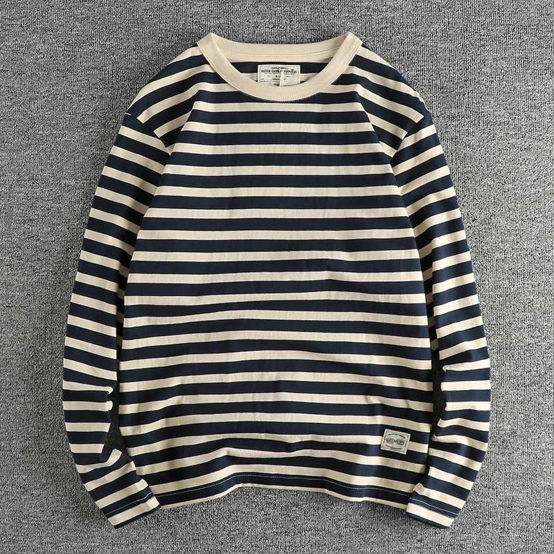Retro Heavyweight Double Weave Full Cotton Washed Long Sleeve T-Shirt Men's Striped Base Shirt Casual Style Standard Fit Swea...
Retro Heavyweight Double Weave Full Cotton Washed Long Sleeve T-Shirt Men's Striped Base Shirt Casual Style Standard Fit Swea...