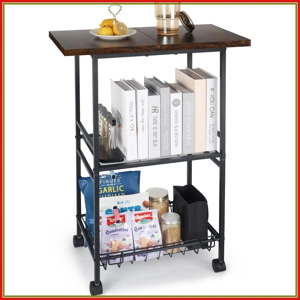 Industrial Kitchen Cart with Rustic Wood Top, Rolling Storage Utility Table, Black Frame, Mesh Basket, Mobile Workstation
Industrial Kitchen Cart with Rustic Wood Top, Rolling Storage Utility Table, Black Frame, Mesh Basket, Mobile Workstation