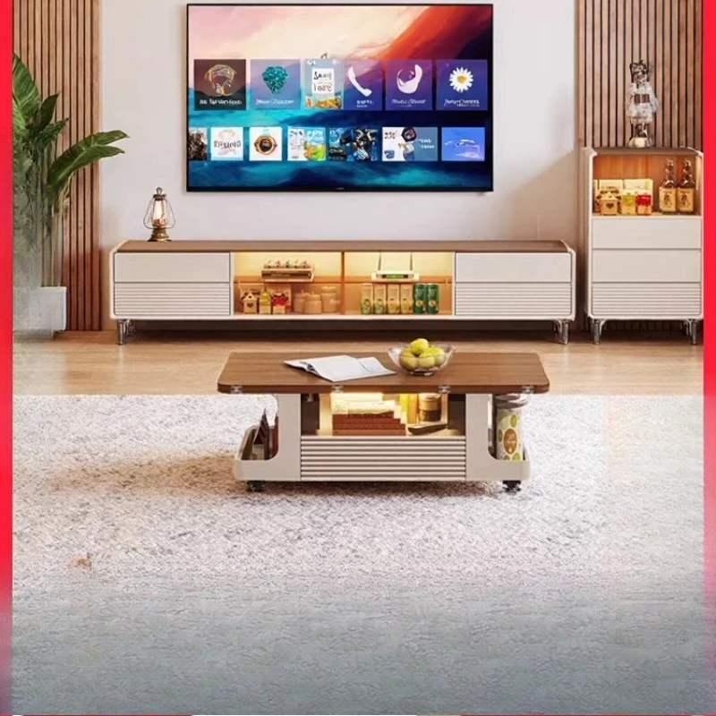 TV cabinet coffee table combination solid wood storage side cabinet for living room
TV cabinet coffee table combination solid wood storage side cabinet for living room