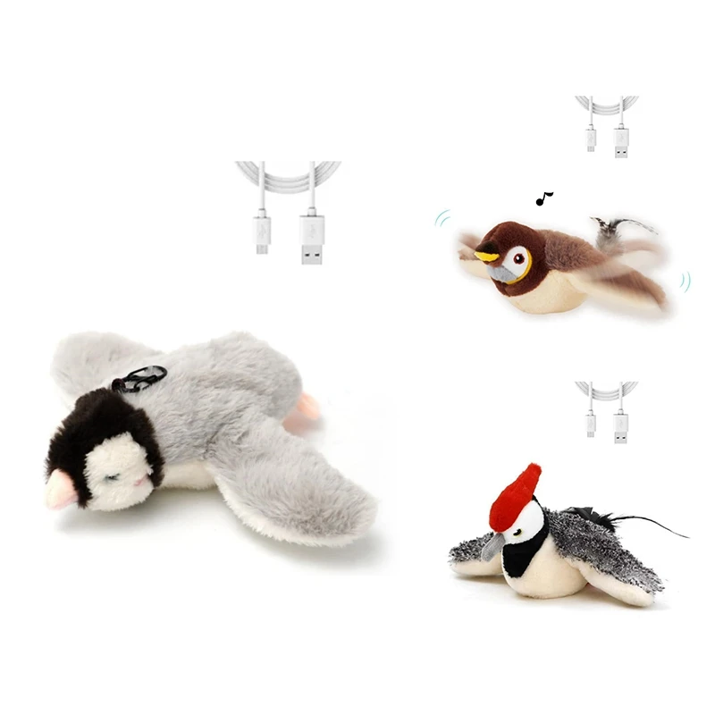 Interactive Chirping Bird Cat Toy Flapping Wings, Simulated Electric Flying Bird Cat Toy, Flappy Chase Cat Toy
Interactive Chirping Bird Cat Toy Flapping Wings, Simulated Electric Flying Bird Cat Toy, Flappy Chase Cat Toy