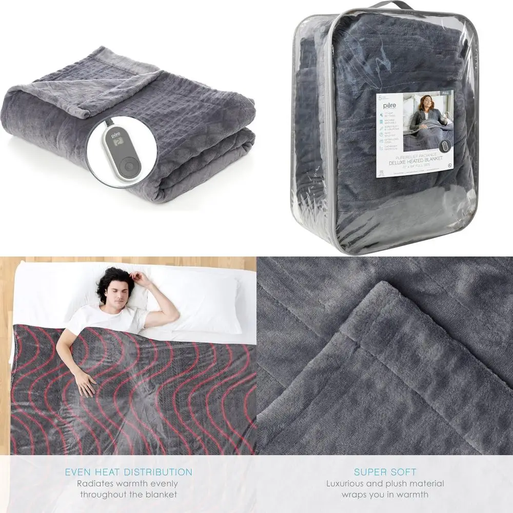Одеяло с подогревом Deluxe от чистого обогащения: 10 уровней нагрева, ультрамягкий микромокальный бархат, пульт дистанционного управления с ЖК-дисплеем, автоматическое отключение
Одеяло с подогревом Deluxe от чистого обогащения: 10 уровней нагрева, ультрамягкий микромокальный бархат, пульт дистанционного управления с ЖК-дисплеем, автоматическое отключение