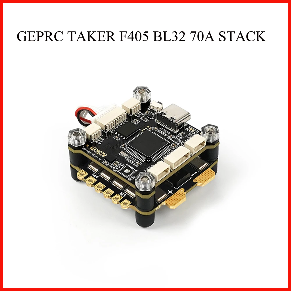 GEPRC TAKER F405 BL32 70A STACK for FPV Drone for D-J-I Air Unit with STM32F405 Chip/ICM42688-P Gyroscope/16M Black Box
GEPRC TAKER F405 BL32 70A STACK for FPV Drone for D-J-I Air Unit with STM32F405 Chip/ICM42688-P Gyroscope/16M Black Box