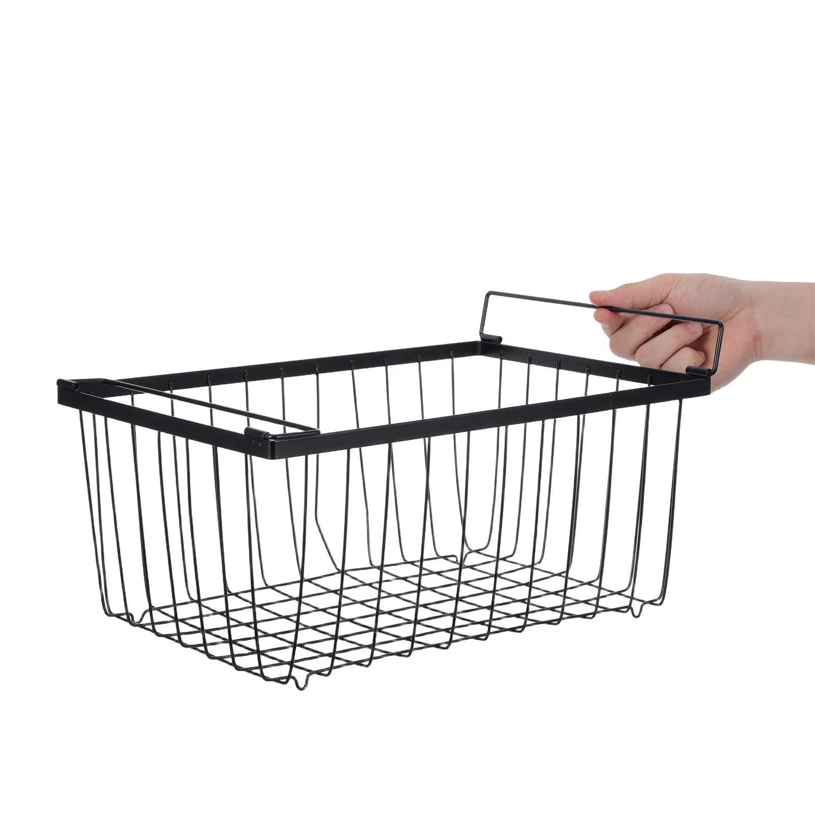 Металлическая проволочная корзина-органайзер для морозильной камеры, подвесной контейнер для хранения, черный, для холодильника, кухни, экономия места в морозильной камере
Металлическая проволочная корзина-органайзер для морозильной камеры, подвесной контейнер для хранения, черный, для холодильника, кухни, экономия места в морозильной камере