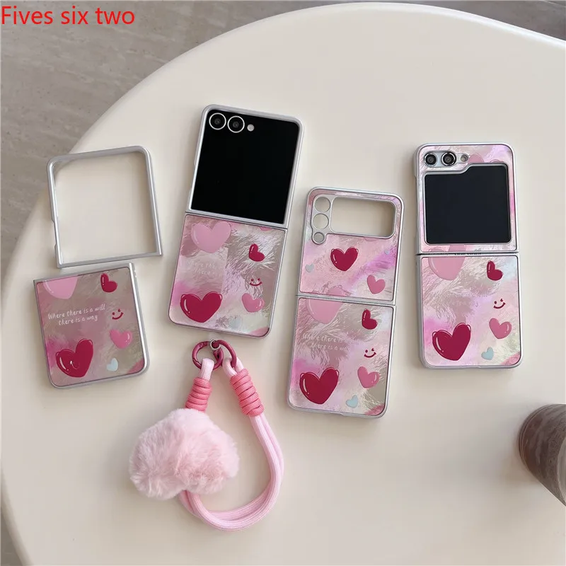 Складной чехол для телефона с принтом Love Heart для Samsung Galaxy Z Flip 7 6 5G 5 4 3 Flip6, твердый чехол с браслетом для Samsung Z Flip7 FE
Складной чехол для телефона с принтом Love Heart для Samsung Galaxy Z Flip 7 6 5G 5 4 3 Flip6, твердый чехол с браслетом для Samsung Z Flip7 FE