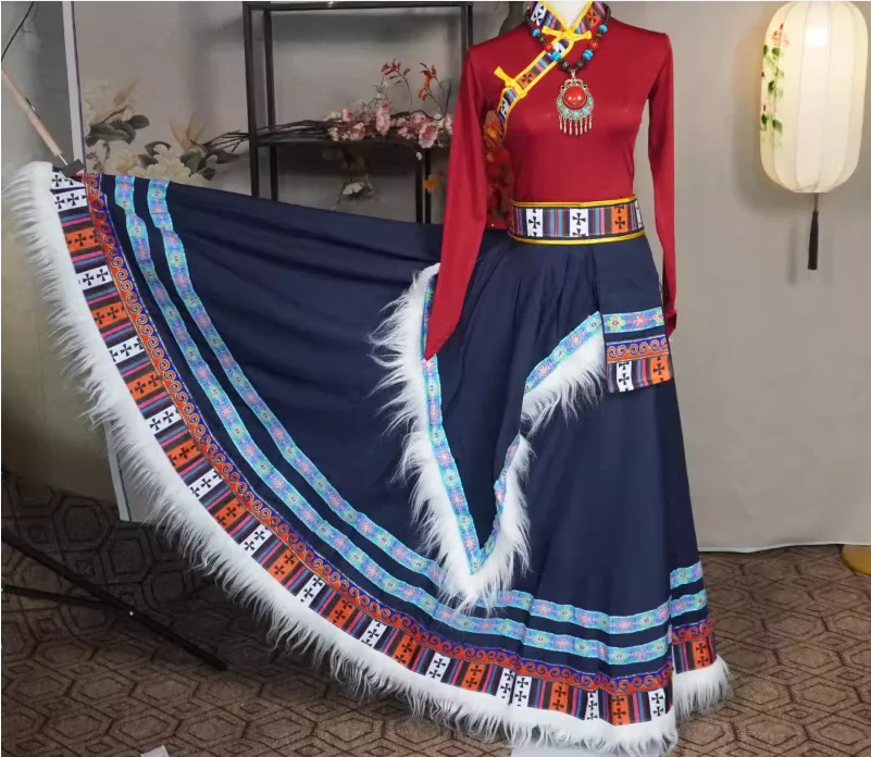 Tibetan Dance Dress Performance Dress Female Half Skirt Tibetan Dance Competition
Tibetan Dance Dress Performance Dress Female Half Skirt Tibetan Dance Competition