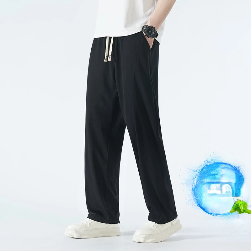 Men's Trousers Solid Color Mid-Waist Loose Breathable Straight-Leg Casual Pants Thin Quick-Drying Sports Sweatpants W37
Men's Trousers Solid Color Mid-Waist Loose Breathable Straight-Leg Casual Pants Thin Quick-Drying Sports Sweatpants W37