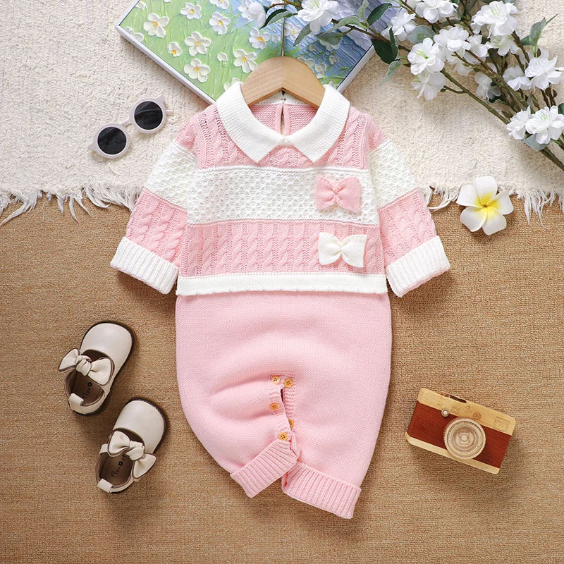 Детский комбинезон, вязаный комбинезон для новорожденных девочек, теплая одежда с длинными рукавами для младенцев, одежда для детей 0-18 месяцев, милый модный комбинезон в полоску с бантиками, комбинезон для игр
Детский комбинезон, вязаный комбинезон для новорожденных девочек, теплая одежда с длинными рукавами для младенцев, одежда для детей 0-18 месяцев, милый модный комбинезон в полоску с бантиками, комбинезон для игр