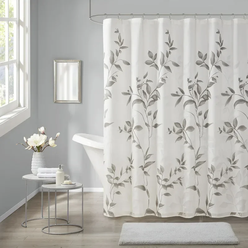 Burnout Printed Shower Curtain Grey 72x72"
Burnout Printed Shower Curtain Grey 72x72"