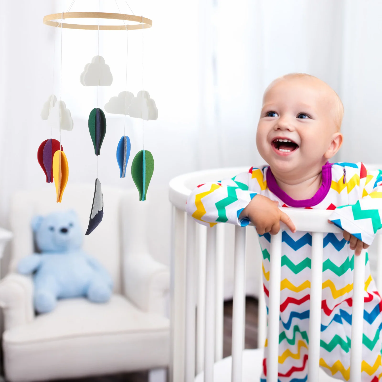 Hot Air Balloon Pendant Crib Bed Hanging Toys Kid Room Decoration Wind Chime Ornament Felt Newborn
Hot Air Balloon Pendant Crib Bed Hanging Toys Kid Room Decoration Wind Chime Ornament Felt Newborn