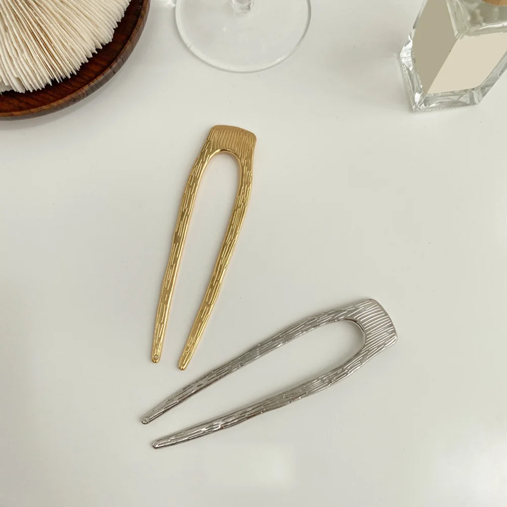 2pcs French Pin U Shaped Metal Fork Bun Holder Chic Polished Simple Design Long Thick Accessories Women Gift Hair Pins For 
2pcs French Pin U Shaped Metal Fork Bun Holder Chic Polished Simple Design Long Thick Accessories Women Gift Hair Pins For