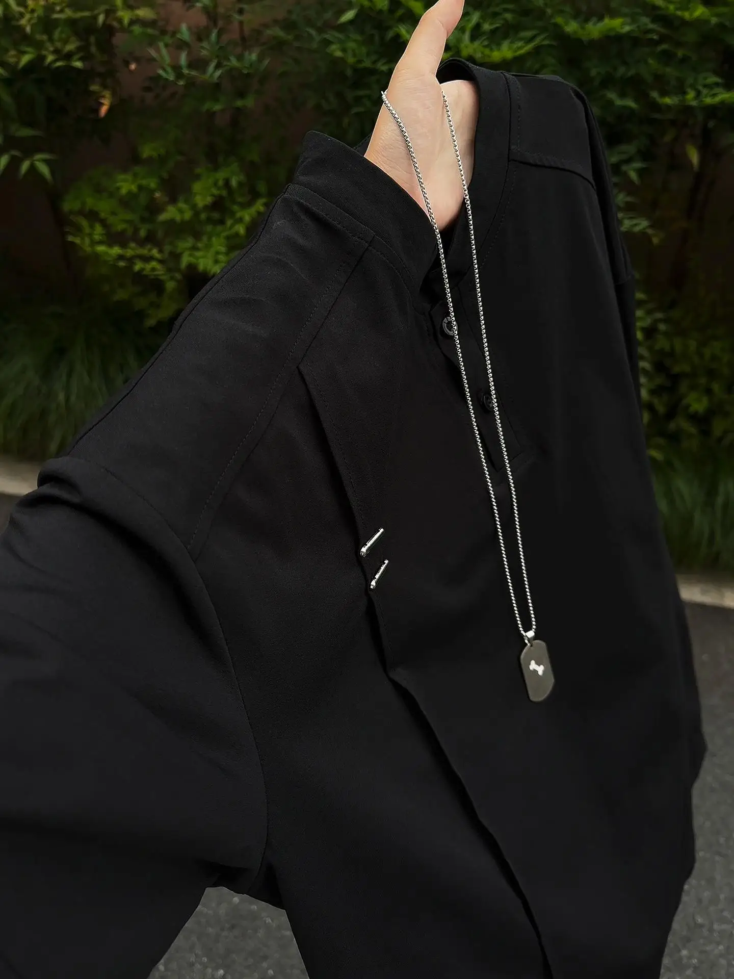 Black Quick Dry Henry Collar Short Sleeve Shirt Stand up Collar Male Model Summer New Chinese Style Patchwork Design Sho...
Black Quick Dry Henry Collar Short Sleeve Shirt Stand up Collar Male Model Summer New Chinese Style Patchwork Design Sho...